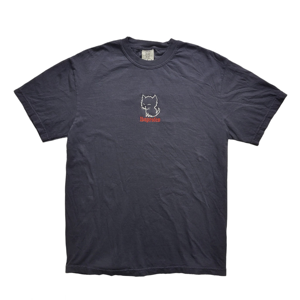 Ibuprofen Heavyweight Embroidered Cat Tee