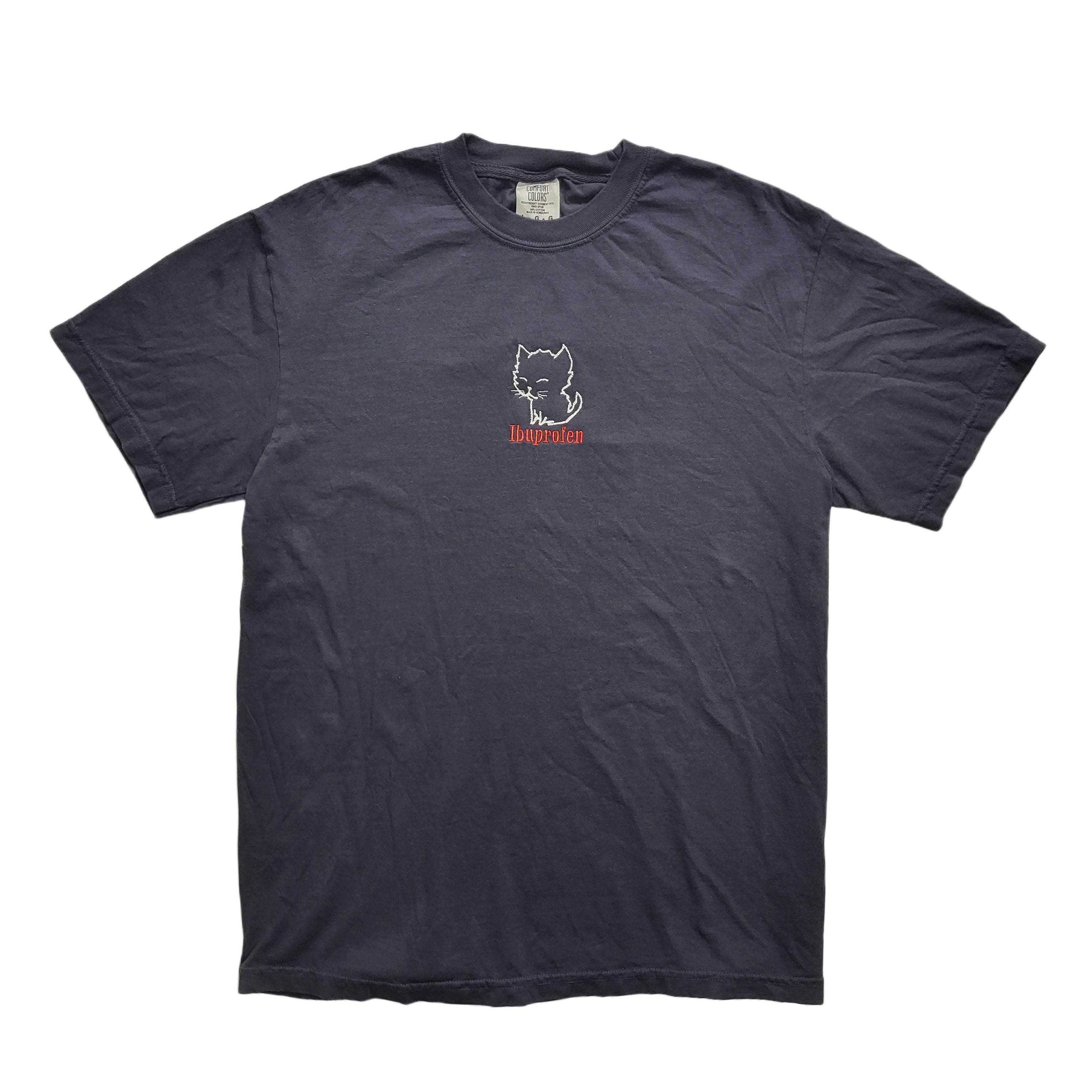 Ibuprofen Heavyweight Embroidered Cat Tee