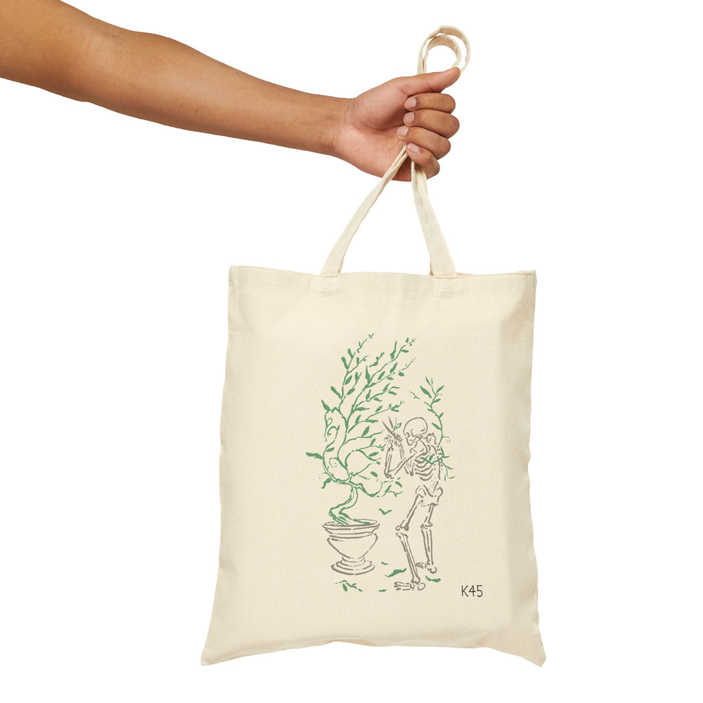 Skeleton Gardener Canvas Tote Bag