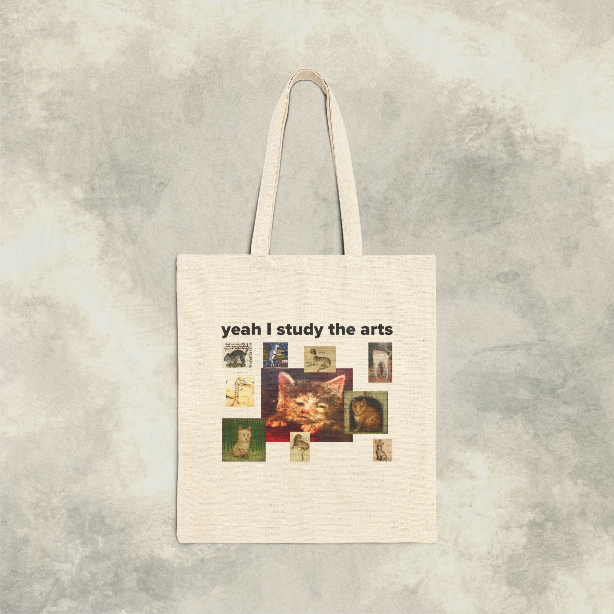 Medieval Cat Canvas Tote Bag