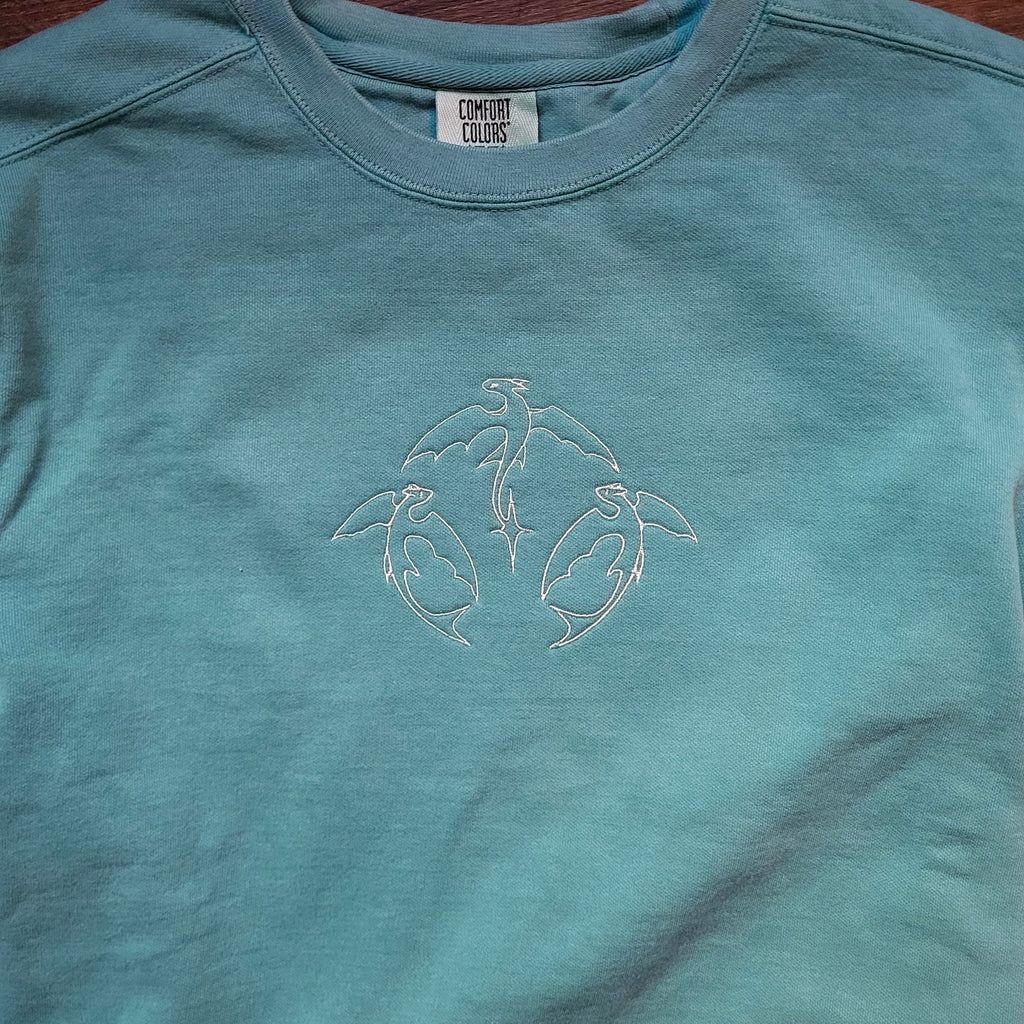 Embroidered Dragon Heavyweight Crewneck