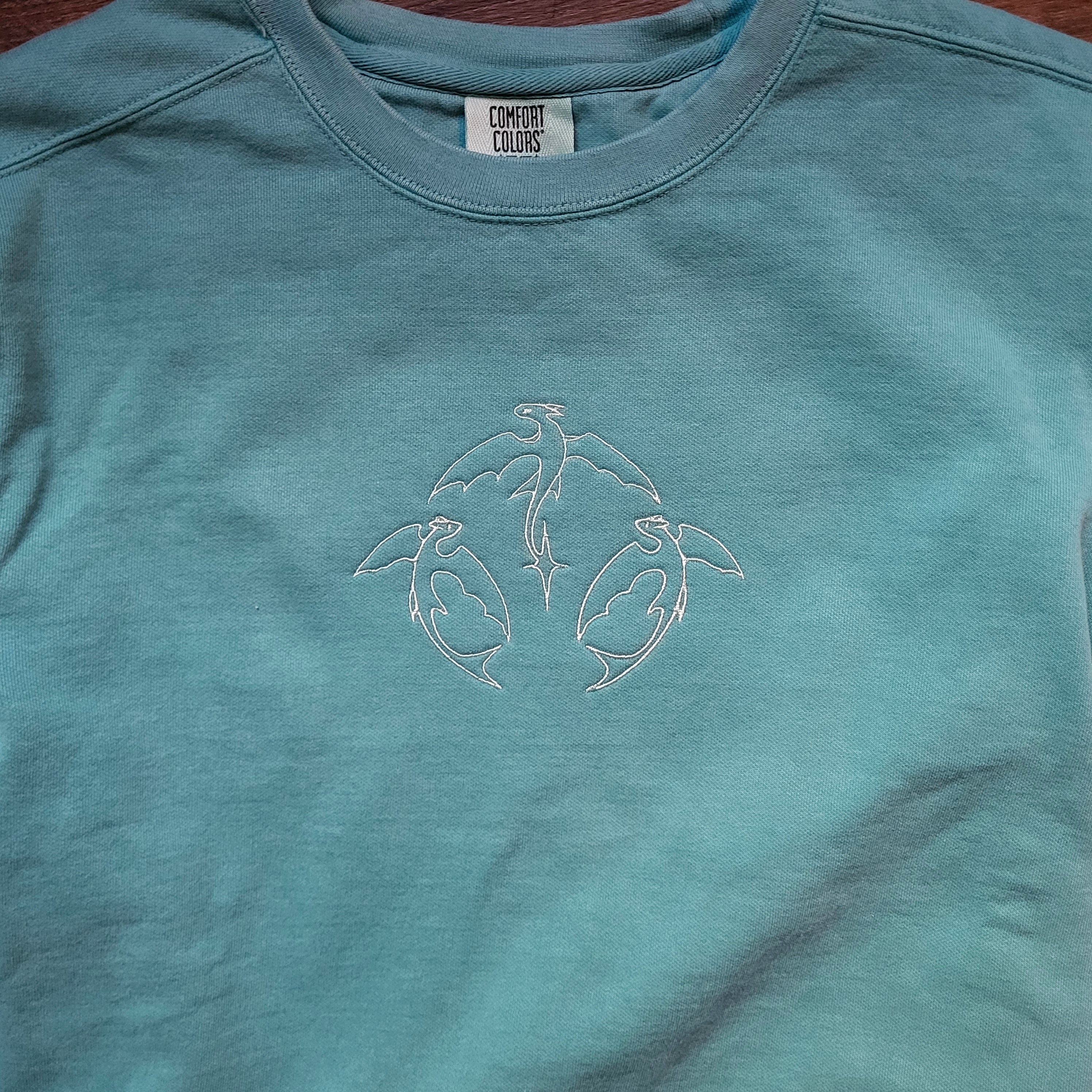 Embroidered Dragon Heavyweight Crewneck