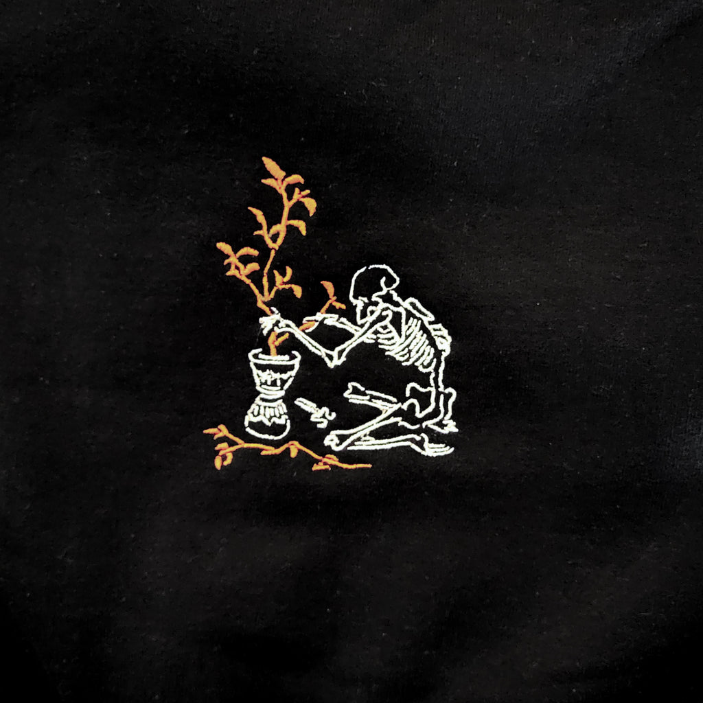 Skeleton Gardener Embroidered Sweater