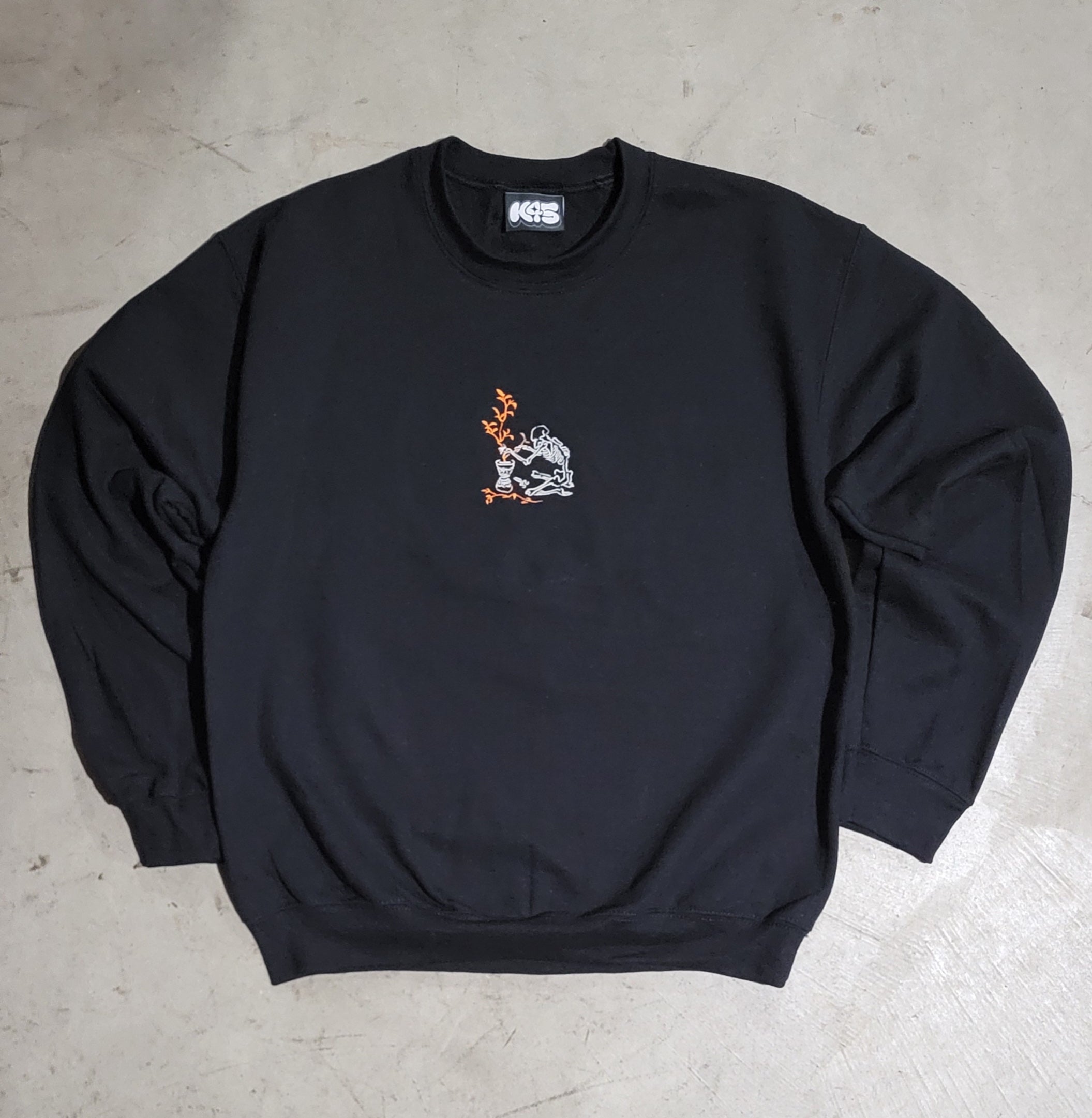 Skeleton Gardener Embroidered Sweater