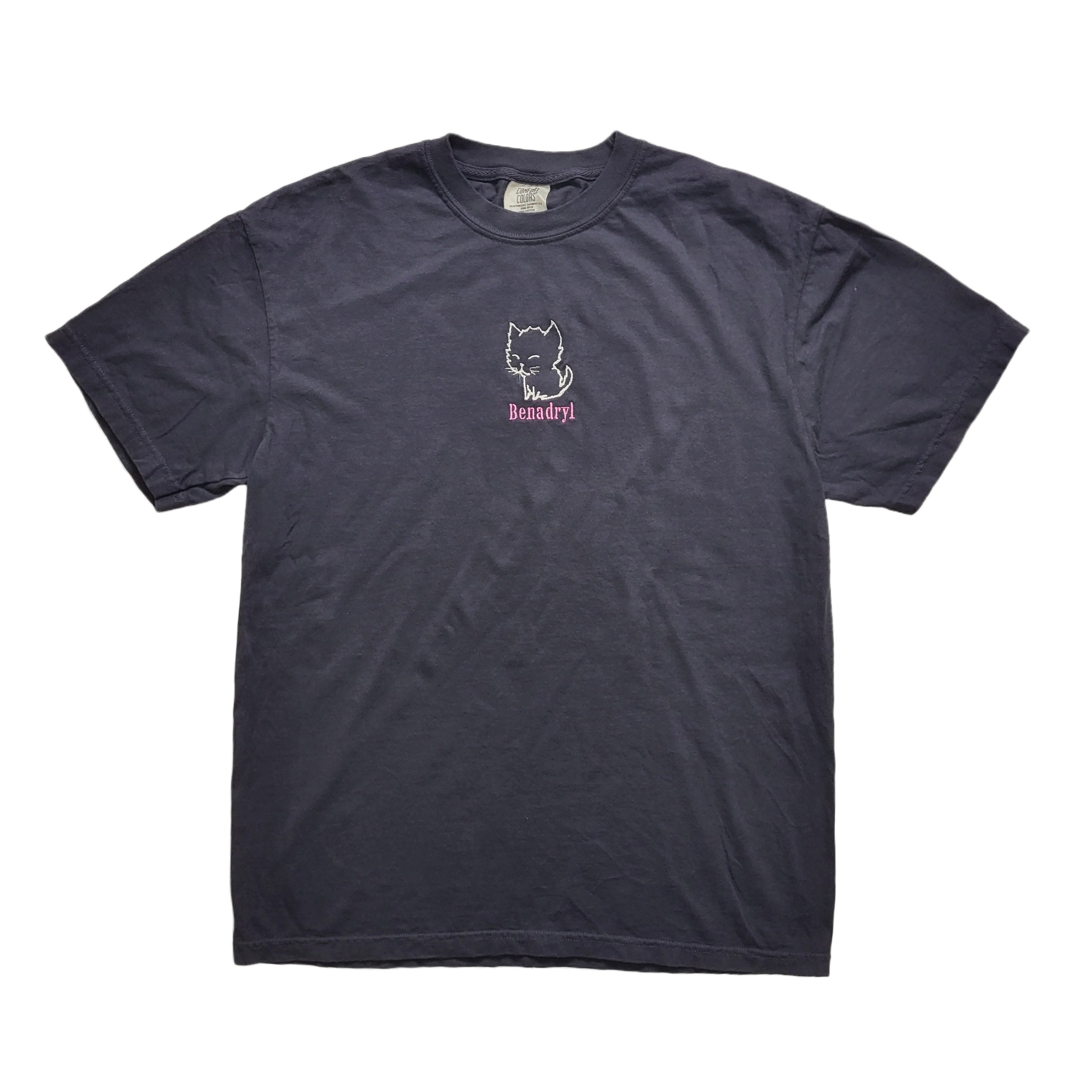 Benadryl Heavyweight Embroidered Cat Tee
